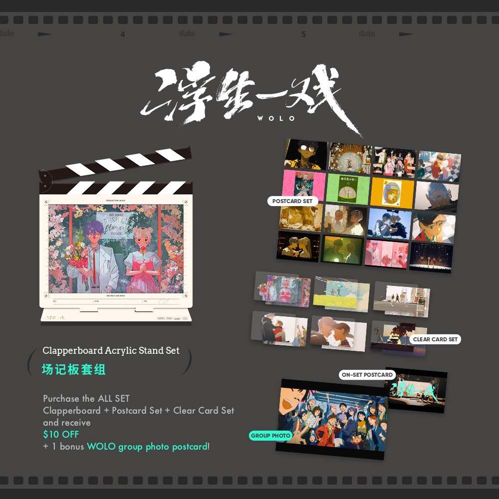 WOLO Clapperboard Acrylic Stand Set